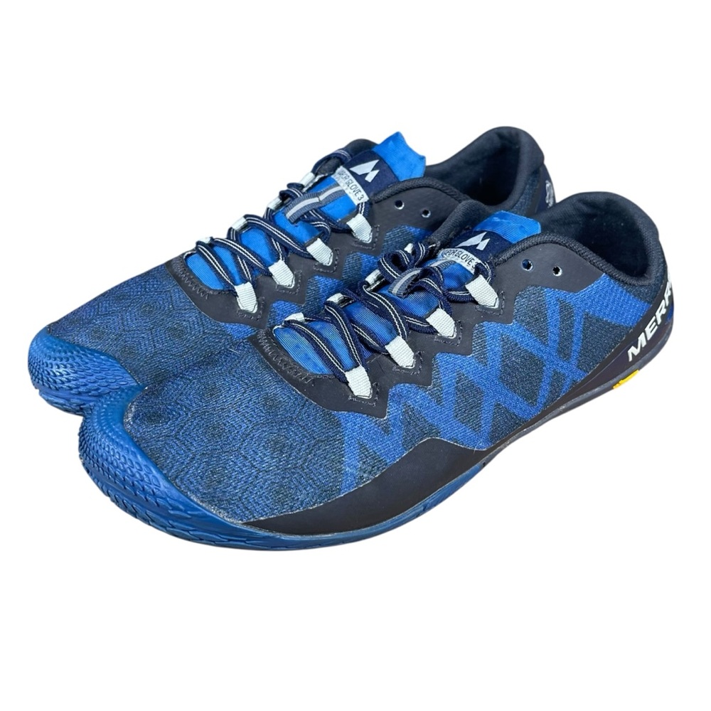 Merrell Men’s Vapor Glove 3 Vibram Blue Barefoot Trail Running Shoes Size 10